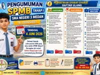 SMAN 3 Medan Resmi Umumkan Peserta Lulus SPMB 2026 Tahap I, Daftar Ulang 05–08 Juni dan Pendaftaran Tahap II Dibuka 18–24 Juni 2026