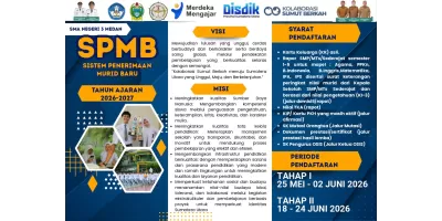 PENGUMUMAN SISTEM PENERIMAAN MURID BARU (SPMB) 2026 SMA NEGERI 3 MEDAN